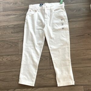 Gap white girlfriend jeans